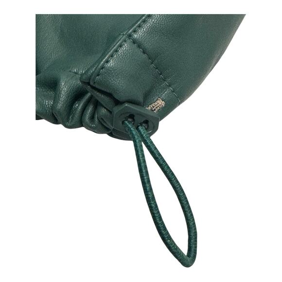 Anthropologie Pilcro Medium Plus Faux Leather Dark Green Soft Parachute Pants - Picture 2 of 7